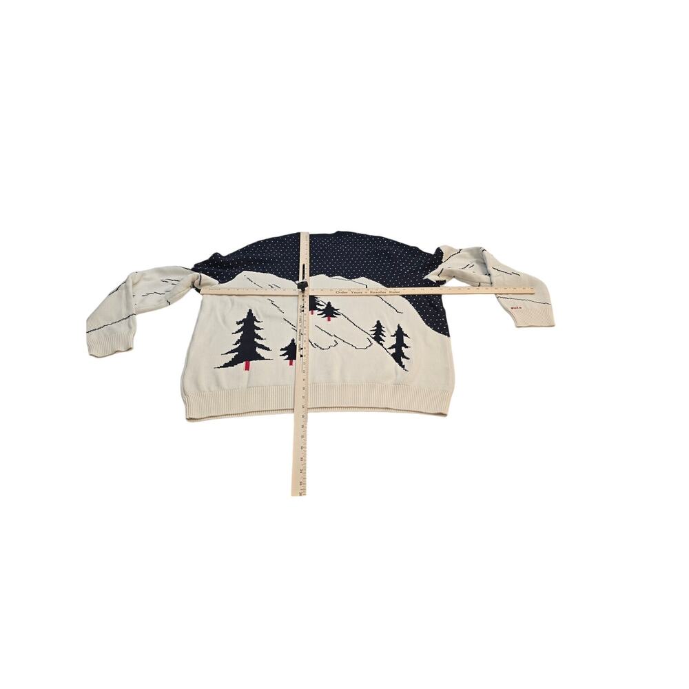 Polo Ralph Lauren 1XB Alpine Skier Sweater Winter Chalet Lodge Ski Knit white - Picture 6 of 10